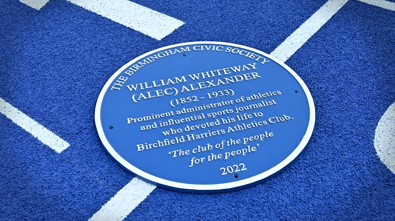 Birmingham Civic Society plague for Wiliam Whiteway Alexander